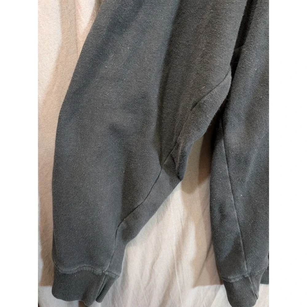 True Religion Mens Black Graphic Hooded Pullover Hoodie Sweatshirt